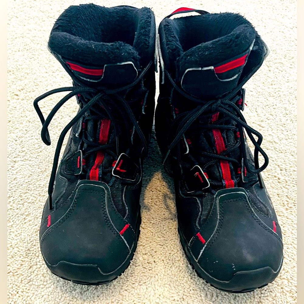 Salomon Cross Hike Mid Damskies Zimowe Womens Size 6.5 Black Trail Hiking Boots